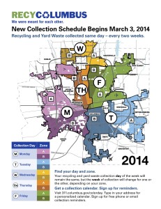 Columbus Recycling 2014 map