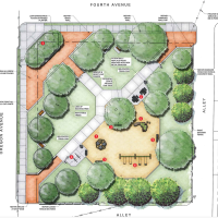 preliminary renderings for harrison west park rennovation